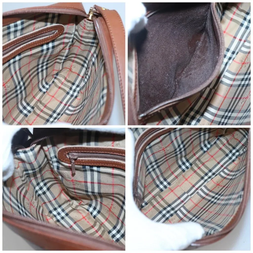 Burberrys Shoulder Bag Leather Brown Gold Auth ep8702 - Picture 15 of 16
